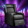 GTRACING Gaming Recliner Chair with Bluetooth Speakers Racing Style Single Gaming Sofa Modern Living Room Recliners Ergonomic Comfortable Massage Home Theater Seating, Black by GTRACING