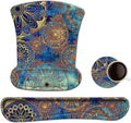 ToLuLu Keyboard Wrist Rest Mouse Pad Support, Gel Ergonomic Mouse Pads for Computer Laptop PC, Comfortable Durable Mousepad Keyboard Wrist Rests for Easy Typing Pain Relief, Blue Mandala by ToLuLu