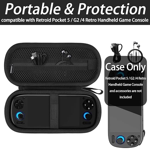 khanka Case for Anbernic RG VITA Pro/Retroid Pocket 6/5 Console,Black - Image 5