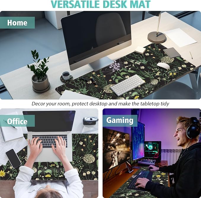 Desk Mat, Mouse Pad with Wrist Rest,4-in-1 Large Mouse Pads for Desk,Computer Ergonomic Mousepad with Wrist Support for Keyboard and Mouse(Grass) - Image 7