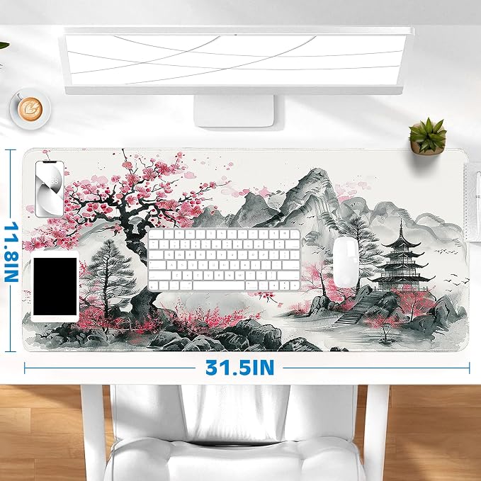 Gaming Mouse Pad, Desk Mat for Keyboard and Mouse, Large Mouse Pad for Desk, Computer Mousepad - Image 4