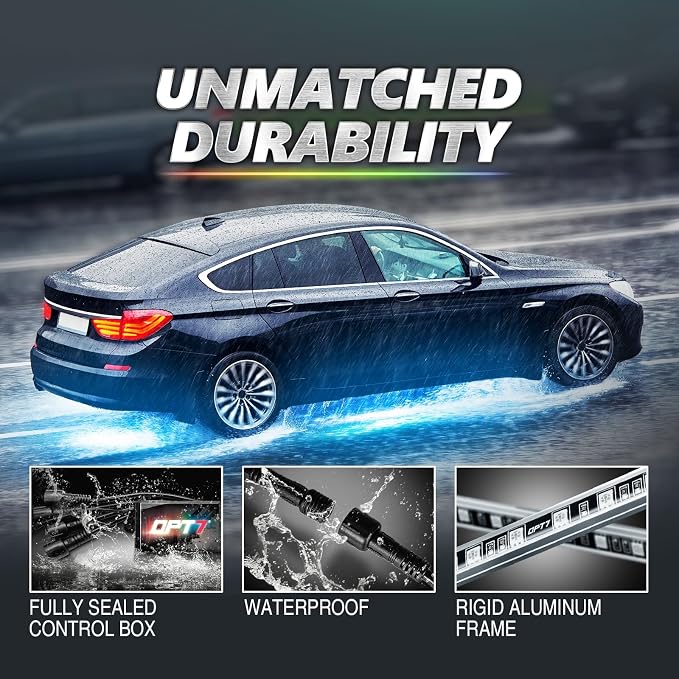 OPT7 Aura Pro RGB Aluminum Car Underglow Kit with App & Remote Control - Image 2