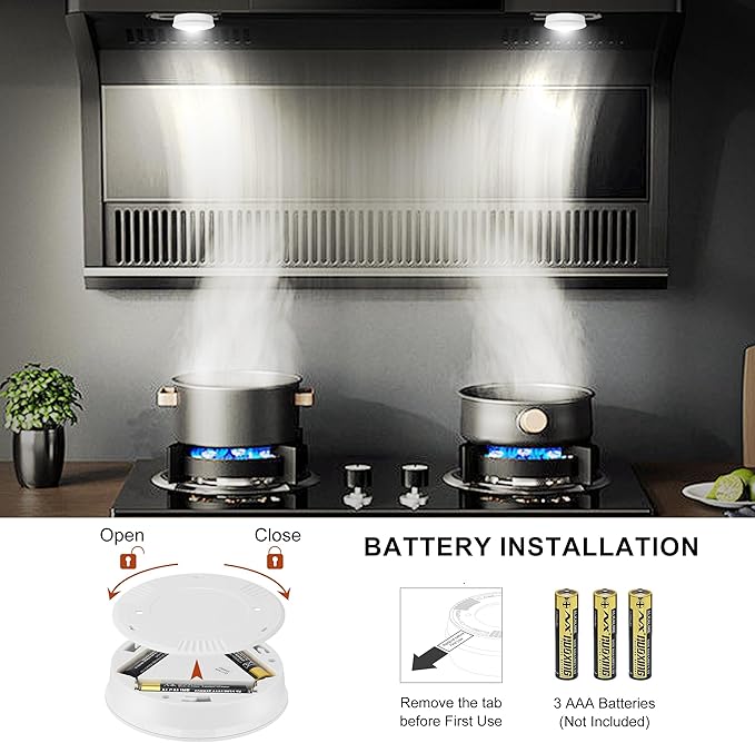 BIGMONAT LED Puck Light, Stick on Lights, Closet Lights Battery Operated, Tap Lights, 60 Lumens Touch Light, Under Cabinet Lighting, Ideal for Kitchen Cabinets, Closets, Garage and More, 3-Pack, White - Image 4
