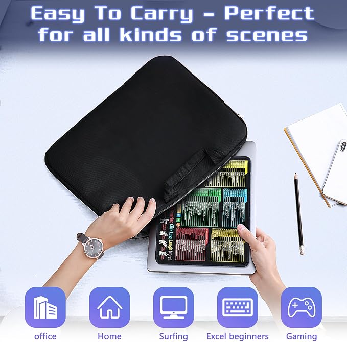 Excel Cheat Sheet Desk Pad - Mouse Pad - Excel Cheat Sheet Desk Mat, Non-Slip Base Mousepad Suitable for Office, Computer Games, Desk Mat and More (11.8" x 9.84") - Image 4