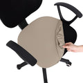 Smiry Office Computer Chair Seat Covers for Desk, Anti-dust Protector | Stretch Jacquard Removable Washable Desk Chair Seat Cushion Protectors, Taupe by Smiry
