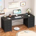 60 Inch Computer Desk with 8 Drawers for Home Office, Bedroom, Living Room by YomiluveDesign