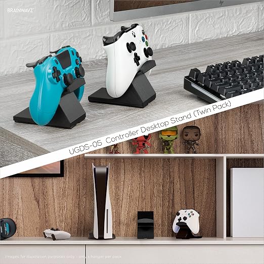 Game Controller Desktop Holder Stand (2 Pack) - Universal Design for Xbox ONE, PS5, PS4, PC, Steelseries, Steam & More, Reduce Clutter UGDS-05 by Brainwavz - Image 8