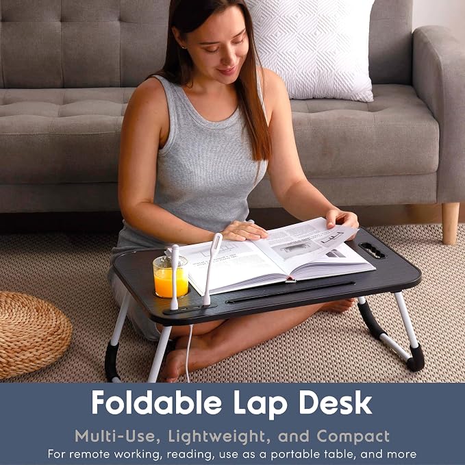 Nestl Laptop Lap Desk, Bed Tray with USB Port Laptop Stand for Bed 24"x16" - Image 2