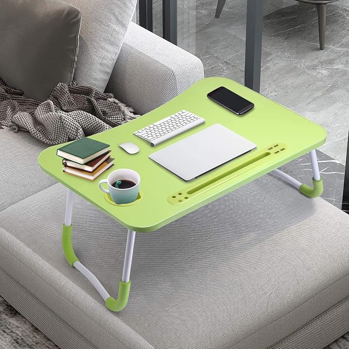 Slendor Foldable Lap Desk with Cup Holder for Bed, Couch, Floor - Image 7