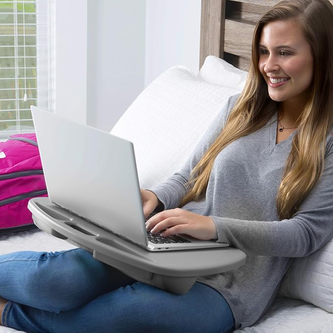 LAPGEAR MyDesk Lap Desk – Cool Gray, Fits 15.6” Laptops - Image 8