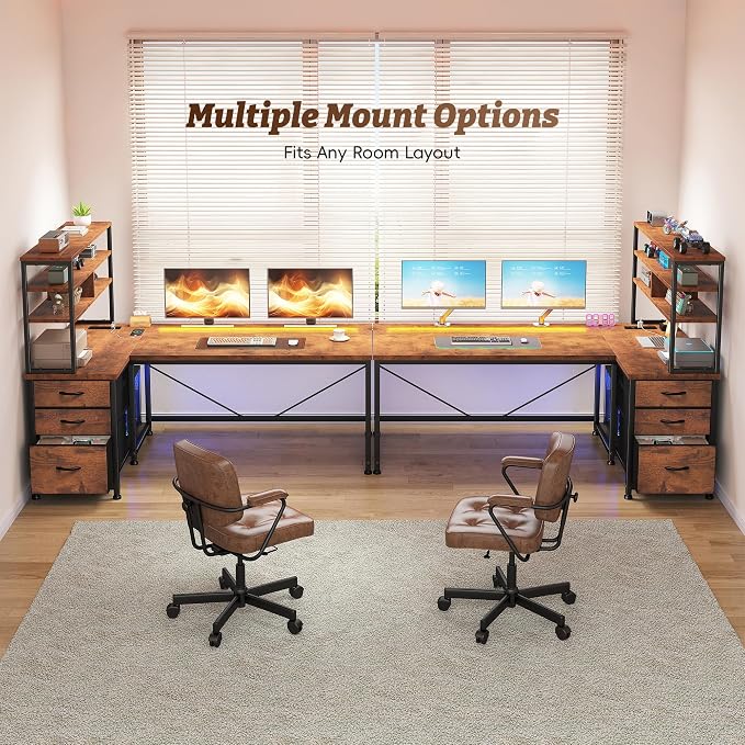 DurayLoly 55"Computer Desk with 3 Drawers & Shelf for Bedroom & Home Office - Image 9