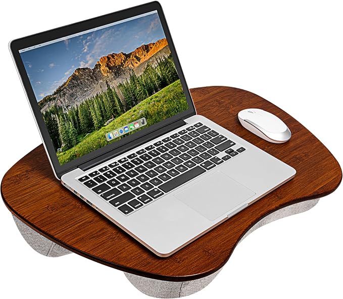 ROSSIE Home XL Bamboo Lap Desk – Chestnut, Fits 17.3” Laptops by RossieHome%C2%AE