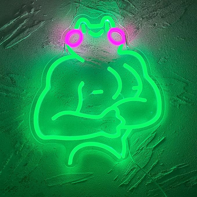 Fitness Frog Neon Sign - LED Muscle Frog Neon Light Sign 11.8x13 Inch Gym Room Wall Art USB Powered Gym Wall Decor Motivational Workout Room Home Office Art Christmas Birthday Gift - Image 7
