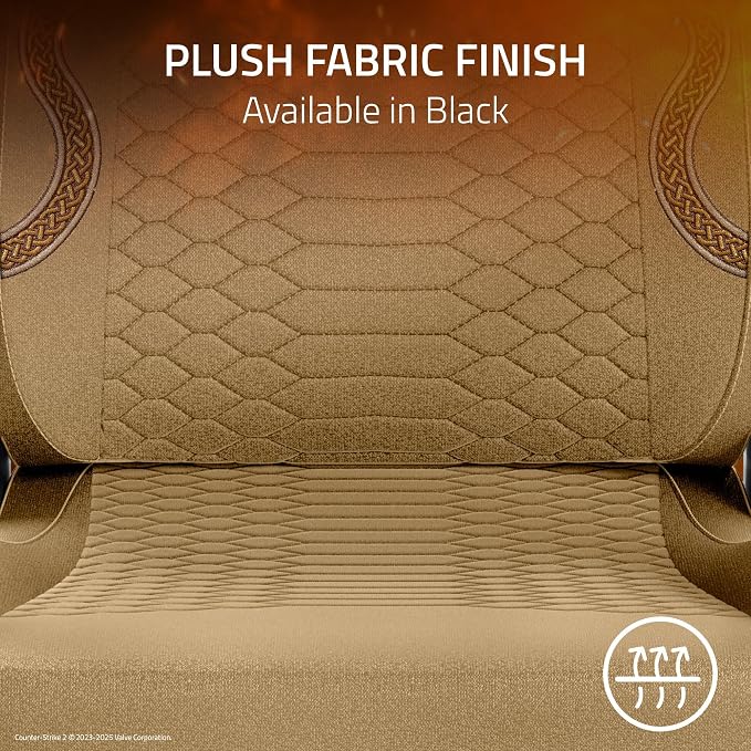 Razer Iskur V2 X Ergonomic Gaming Chair, Counter Strike 2 Edition | Built-In Lumbar Support, Wide Seat, High Density Foam Cushions, Adjustable 152 Degree Recline, 2D Armrests, Plush Fabric - Image 8
