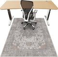 Office Chair Mat for Hardwood 48"x60", Under Desk Chair Mat for Home Office, Anti-Slip Office Rugs for Rolling Chairs, Floor Protector Washable Rugs Beige/Brown by Unknown