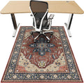 36"x48" Office Chair Mat for Hardwood, Under Desk Chair Mat for Home Office, Anti-Slip Office Rugs for Rolling Chairs, Floor Protector Washable Rugs Rust Red by Unknown