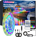 Lichaser Boat LED Strip Light RGB+IC, Marine LED Light Strip for Pontoon with Remote, Segment App Control Boat Light Waterproof 12V, Cool Stuff for Jon Boat, Bass Boat, Camper, RV (16.5ft) by Unknown