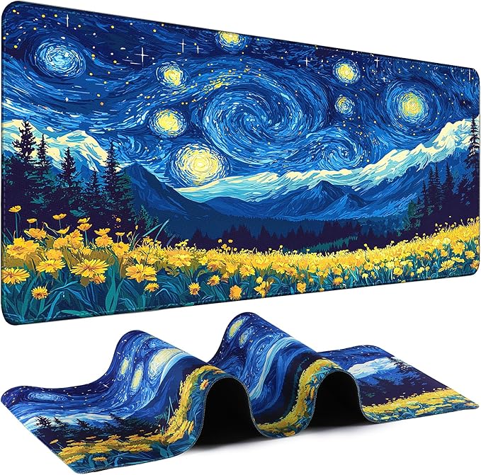 Mouse Pad Gaming - Desk Mat for Keyboard and Mouse - Large Mouse Pad for Desk, Mousepad (35.4" X 15.7") with Non-Slip Base, Desks Pad Mat Office and Home by Unknown