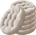 Meditation Cushions Set of 6, Large Floor Pillow for Adults, 22 Inch Round | Reading nook use, Zen relaxation, Tatami seating, Corduroy cover, 3.5 in thick, Shredded memory foam fill, Beige yoga pad by DegreesofComfort