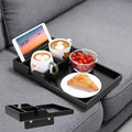 Nnewvante Couch Trays with Cup Holders Insert on Sectionals, Black by Nnewvante