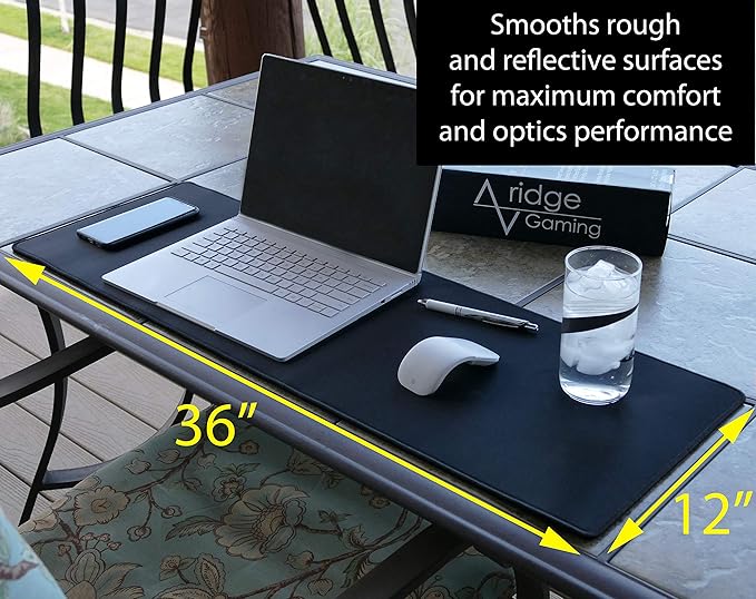 Gaming Mouse Pad (5mm) Extended 36 inch | 36x12x0.20 Extra Thick | Black | Stitched Edge, Large Washable Desk Mat - Image 6
