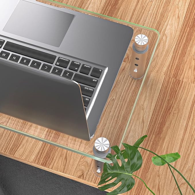 Hemudu Monitor Stand -3 Adjustable Height Monitor Riser, Computer Monitor Stand, Desktop Organizer, Monitor Stand Riser for PC, Computer, Laptop Clear - Image 2