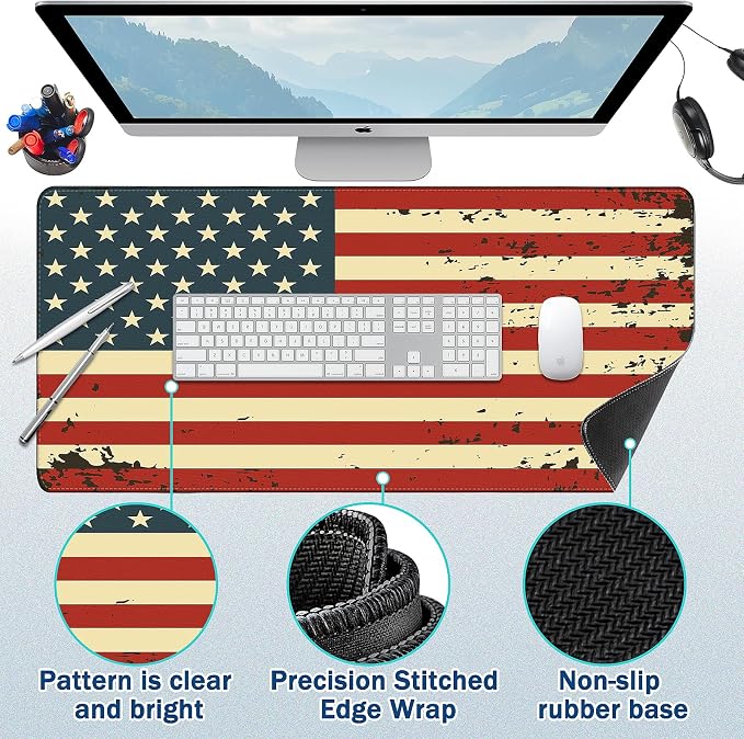 Mouse Pad Gaming - Desk Mat for Keyboard and Mouse - Large Mouse Pad for Desk, Mousepad (35.4" X 15.7") with Non-Slip Base, Desks Pad Mat Office and Home - Image 2