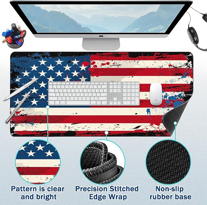 Mouse Pad Gaming - Desk Mat for Keyboard and Mouse - Large Mouse Pad for Desk, Mousepad (35.4" X 15.7") with Non-Slip Base, Desks Pad Mat Office and Home - Image 2