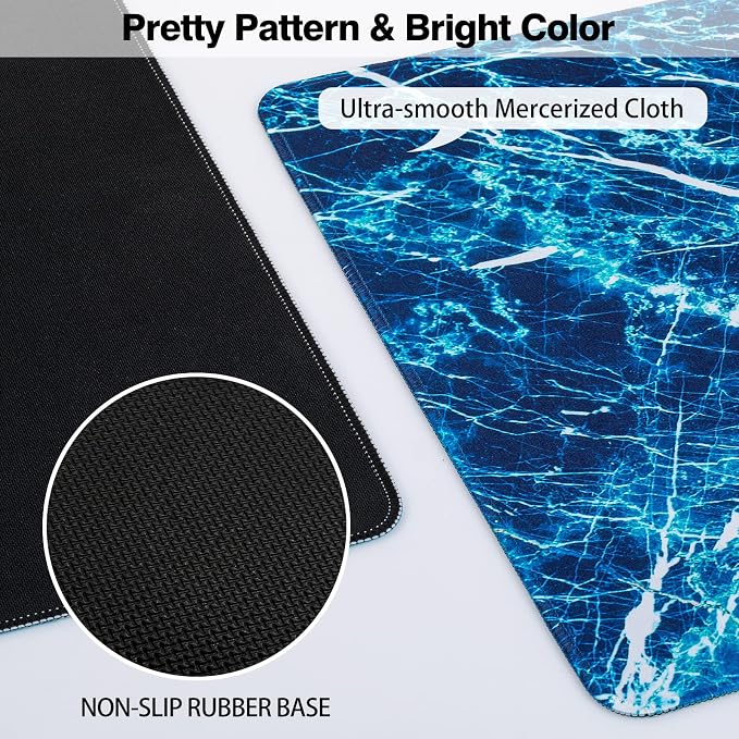 Canjoy Gaming Mouse Pad, 31.5x15.7in Large Mouse Pads for Desk Keyboard Pad | Desk Mat for Keyboard and Mouse Computer Big Full Size Desk Pad with Non-Slip Rubber Base and Stitched Edge for Home Office - Image 3