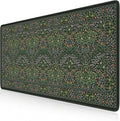 iCasso Retro Mouse Pad, Desk Pad Mat, Full Desk Large Mousepad, Green | 35.4x15.7in Anti-Slip Smooth Surface XXL Computer Pad with Stitched Edges for Home Office Organizer by iCasso