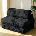 MAXYOYO Folding Sofa Bed, Convertible Chair Bed with Pillow | Foldable Couch with Back Support, Portable Fold Out Chair Comfy Floor Sofa for Living Room Bedroom, Black, Double by MAXYOYO