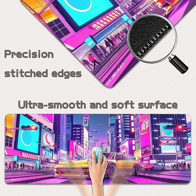 Gaming Mouse Pad - (31.5"×11.8") Sports Car Large Mouse Pads for Desk - Desk Mat for Keyboard and Mouse with Non-Slip Base, Desks Pad Matfor Game/Office & Home - Image 2