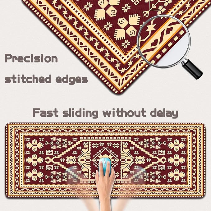 Mouse Pad Gaming - Desk Mat for Keyboard and Mouse - Large Mouse Pads for Desk, Gaming Mousepad with Non-Slip Base, Desks Pad (31.5" X 11.8") for Game, Office and Home - Image 3