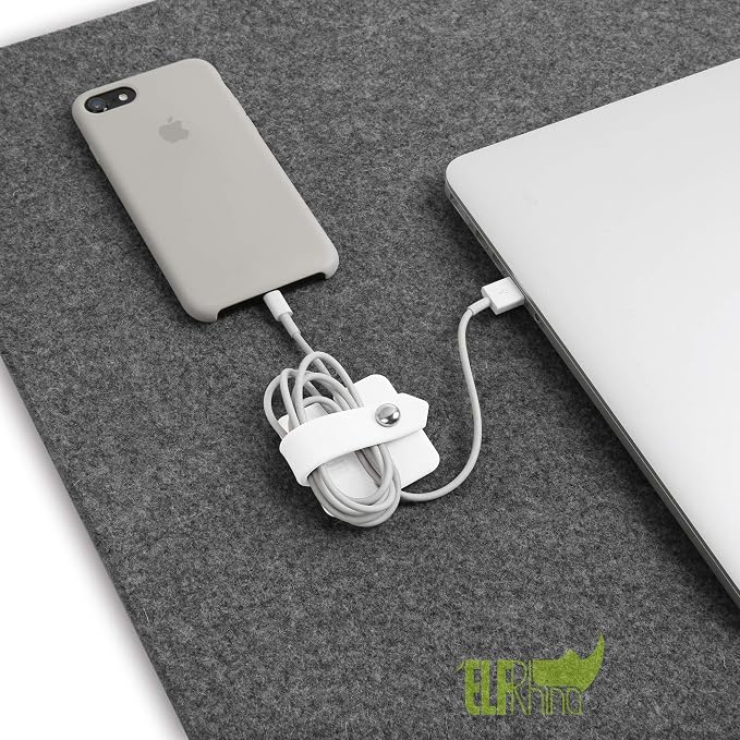 Silicone Cord Organizer, Transparent Earphone Wrap, Button Closure, Flexible Headphone Cord Manager - Image 8