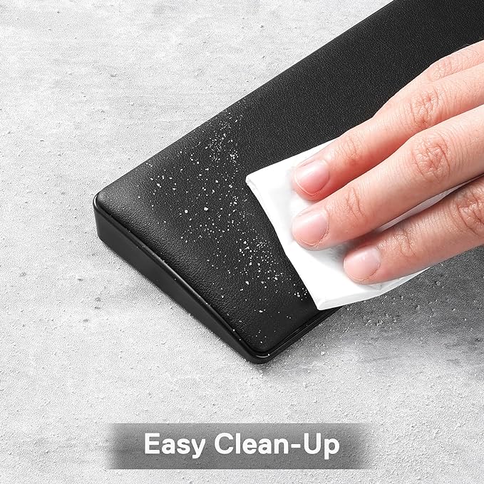 Redragon P035 Meteor S Computer Keyboard Wrist Rest Pad, Ergonomic Soft Memory Foam Wrist Support w/Anti-Slip Rubber Base, 60% 61 Keys Compact Size 11.38 x 2.87 in, 0.78 inch (20mm) Height, Black - Image 4