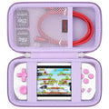 Elonbo Carrying Case for TEBIYOU/ WELLST·G/ TaddToy/ Beijue/ FAMILY POCKET/ CCTU/ X-JOYKIDS/ GREENCREEK/ Beico/ KAVOYI/ GuaiyeyeAP Handheld Game Console, Portable Electronic Gaming Player Bag, Purple by Elonbo