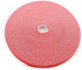 Reusable Fastening Tape Cable Ties 3/4 Inch Double Side Hook Roll (25 Yard, Red) by SAISN