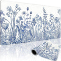 Large Gaming Mouse Pad Desk Mat 31.5"x15.7" Non Slip Blue Floral | Extended Mousepad, Non-Slip Rubber Base , Stitched Edges, for Computer/Laptop/Office/Home by Mcapirivo