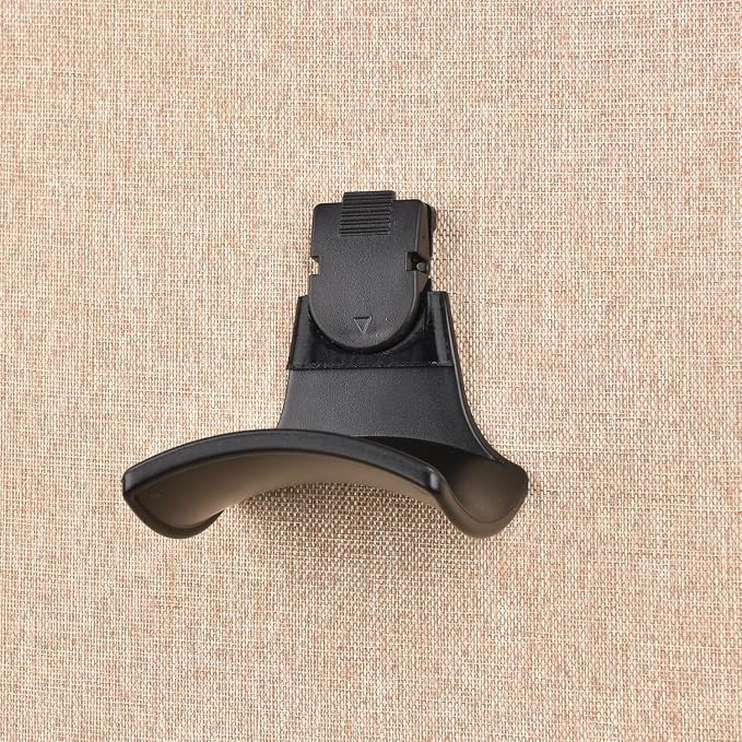 Fabric Wall Headphone Stand for Office, Cubicle Headphone Holder for Work Decor, Space-Saving Hanger Cubicle Accessories for Women Men Desk Organizer, Black (1 Pack) by onsogi