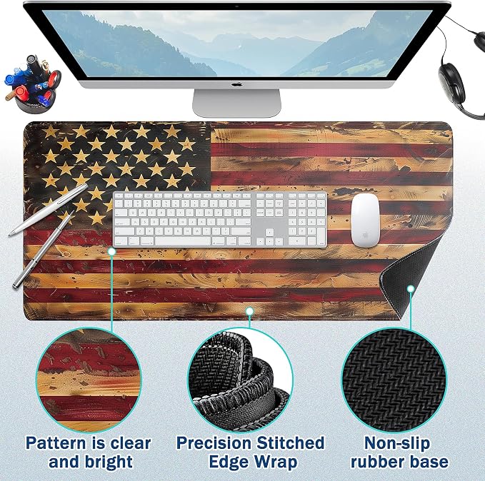 Mouse Pad Gaming - Desk Mat for Keyboard and Mouse - Large Mouse Pad for Desk, Mousepad (35.4" X 15.7") with Non-Slip Base, Desks Pad Mat Office and Home - Image 2