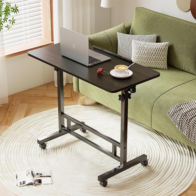 TigerDad Sturdy TV Tray Table with Wheels Rolling Tray for Eating on Couch - Image 8