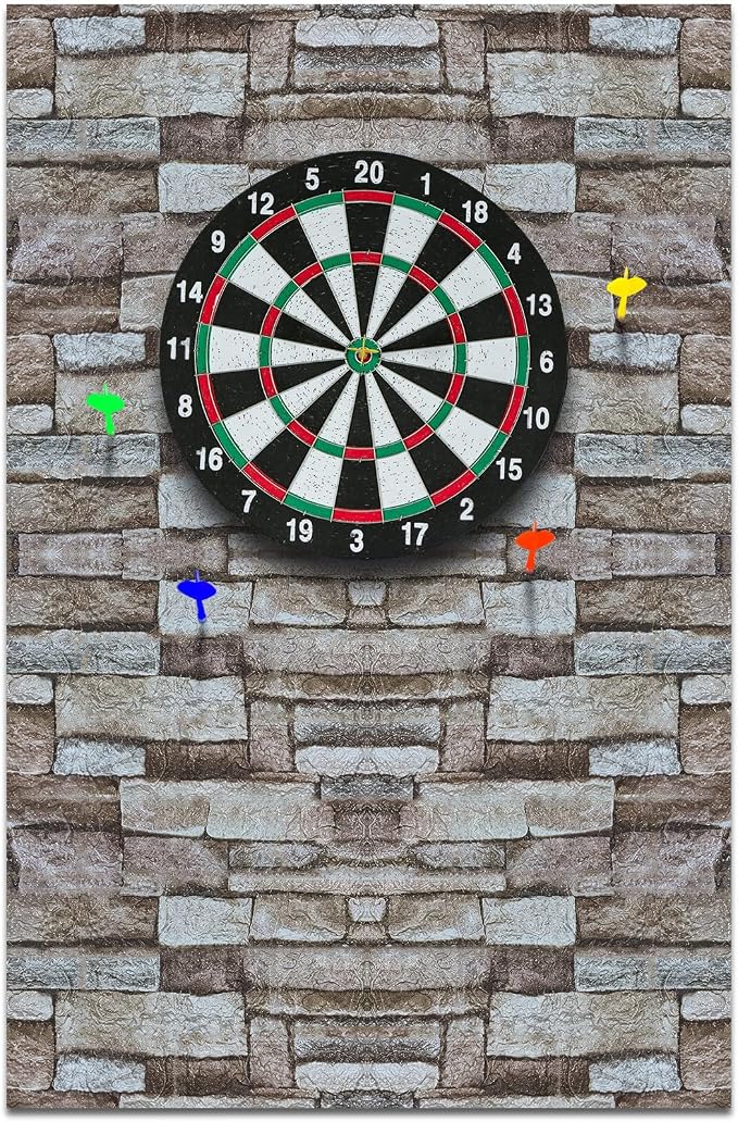 Hahafelt Felt Wood Grain Dart Board Wall Protectors Square Dart Board Backing Tiles Dartboard Backboard Cork Backboards Alternative by Hahafelt