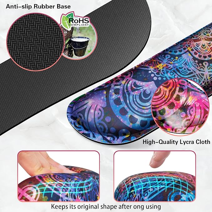 Canjoy Desk Mat with Wrist Rest, Keyboard and Mouse Pad Wrist Support Pad ﻿ - Image 4