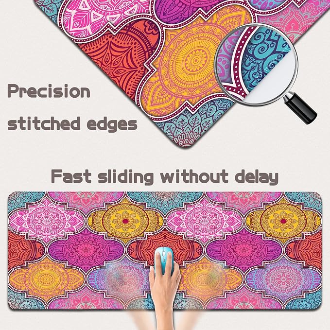 Mouse Pad Gaming - Desk Mat for Keyboard and Mouse - Large Mouse Pads for Desk, Gaming Mousepad with Non-Slip Base, Desks Pad (31.5" X 11.8") for Game, Office and Home - Image 3