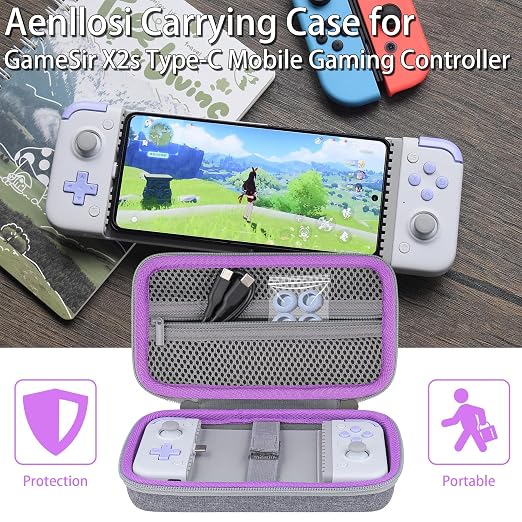 Aenllosi Hard Case for GameSir X2/X2S/X2Pro Mobile Gaming Controller, Gray - Image 8