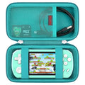 Elonbo Carrying Case for TEBIYOU/ WELLST·G/ TaddToy/ Beijue/ FAMILY POCKET/ CCTU/ X-JOYKIDS/ GREENCREEK/ Beico/ KAVOYI/ GuaiyeyeAP Handheld Game Console, Portable Electronic Gaming Player Bag, Green+ by Elonbo