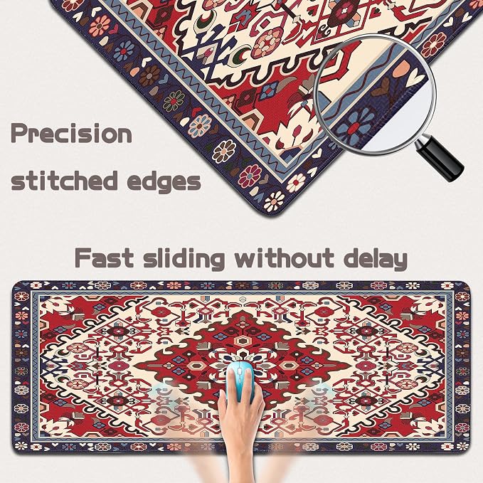 Mouse Pad Gaming - Desk Mat for Keyboard and Mouse - Large Mouse Pads for Desk, Gaming Mousepad with Non-Slip Base, Desks Pad (31.5" X 11.8") for Game, Office and Home - Image 3