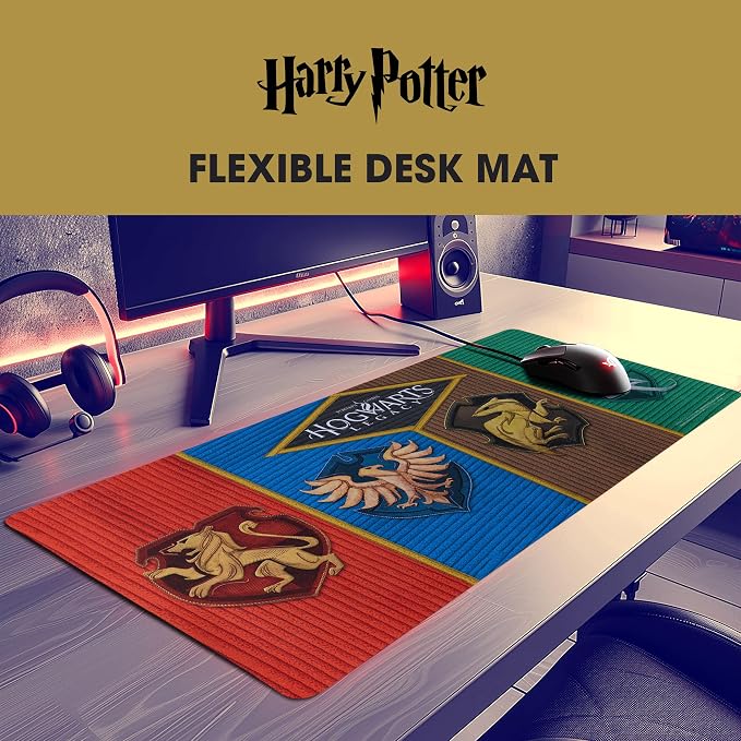 Harry Potter Gaming Mouse Pad Large 31"x15" XL Computer Desk Mat, Anime | Harry Potter anime gaming mouse pad, Oversized 31x15in smooth fabric top, stitched edges, non-slip rubber base. - Image 3