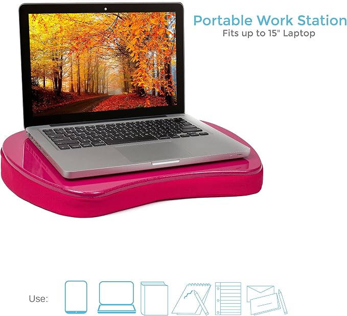 Sofia + Sam Mini Memory Foam Lap Desk Color: Pink - Image 2