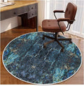 4ft/48in Home Office Chair Mat for Hardwood Floor, Anti-Slip Desk Chair Mats, Computer Gaming Chair Mats for Rolling, Low Pile Carpet Floor Chair Mat(Blue-1) by Soofteilliv